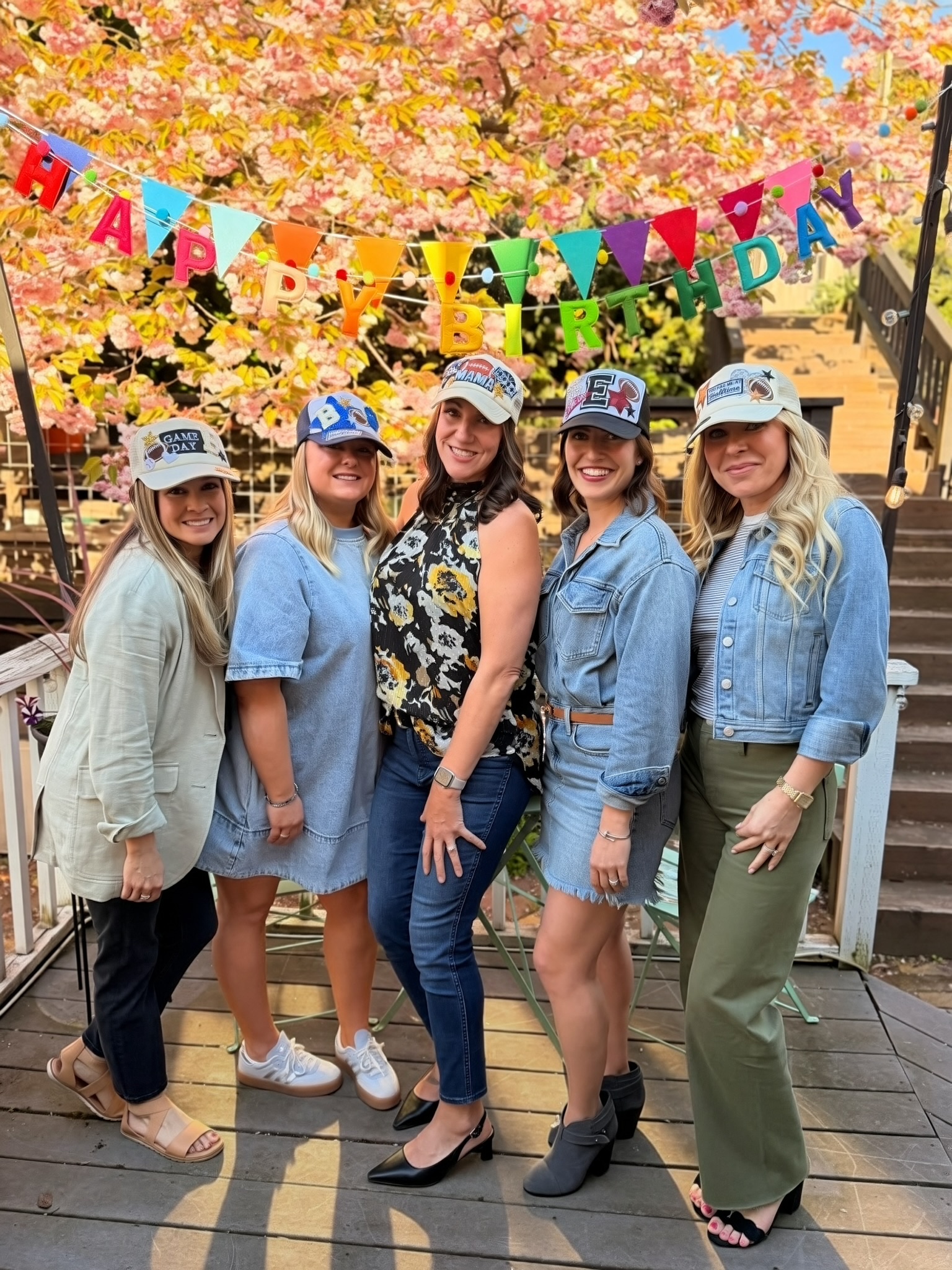 Celeste and girls in custom hats